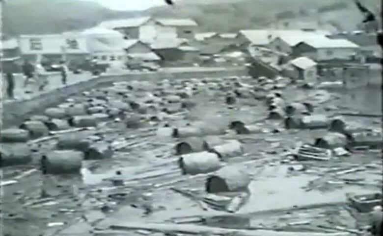 1960年チリ地震津波の被害のようす