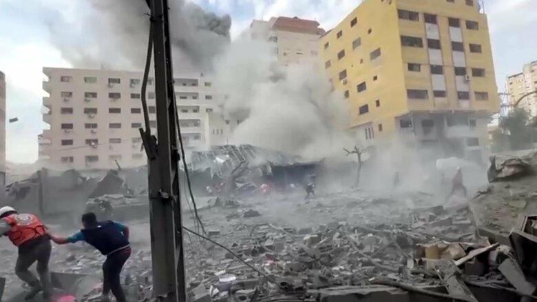 イスラエル軍の攻撃も続く（ガザ・10月9日）