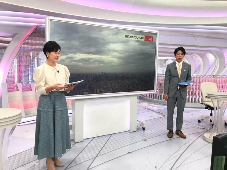昼のニュース「Live News days」での島田アナウンサーの様子