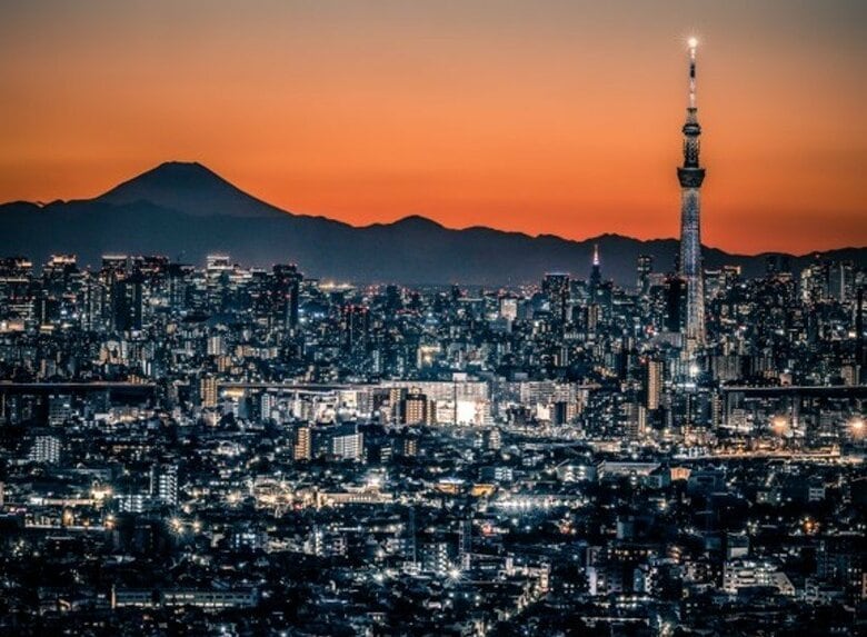 mameさん撮影の他の作品「夕焼けのスカイツリーと富士山」