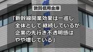 新幹線開業2年目…“先行き不透明感”やや増す　敦賀市など二州地区の9月企業調査　売り上げ増加は12.7％　敦賀信用金庫