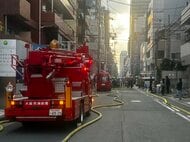 【速報】大阪・南船場のビル１階で火災　2人けが