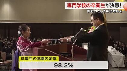 この春からそれぞれの道へ…岡山市の専門学校で卒業式　どんな社会人になりたいですか？【岡山】