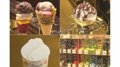 映える”チョコレート等のオブジェ…名古屋にイタリア発祥のジェラート店　カフェスペースも併設