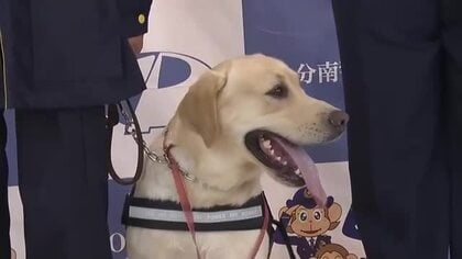 お手柄警察犬「ロッキー号」に署長賞　ビーフジャーキーなど贈呈　行方不明の高齢の男性発見　大分