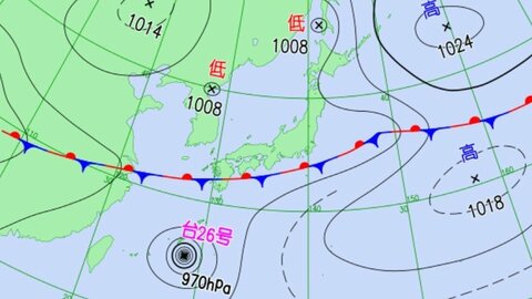 【台風情報】台風26号の今後の進路予想　29日にかけて「非常に強い」勢力で沖縄地方や奄美地方に接近する見込み