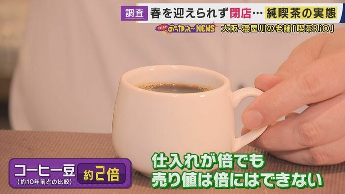 「仕入れが倍でも、売り値は倍にはできないんで」