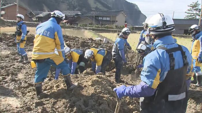 捜索活動(石川県珠洲市 1月30日)