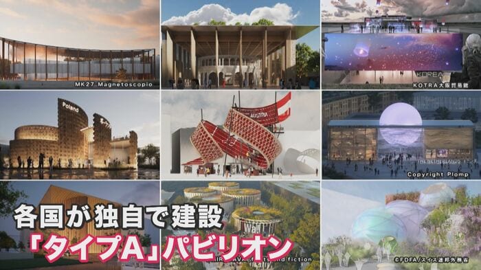 万博の華 各国独自建設の「タイプA」パビリオン