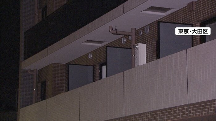 殺人事件が起きた現場(14日未明 東京・大田区)