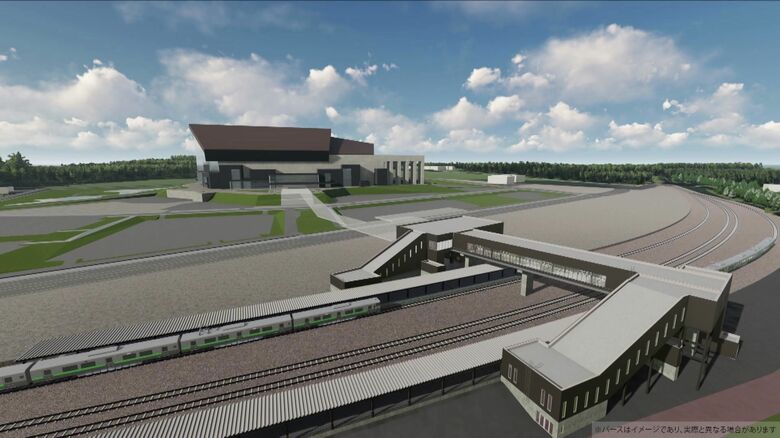 JR新駅外観の予想図（提供：JR北海道）