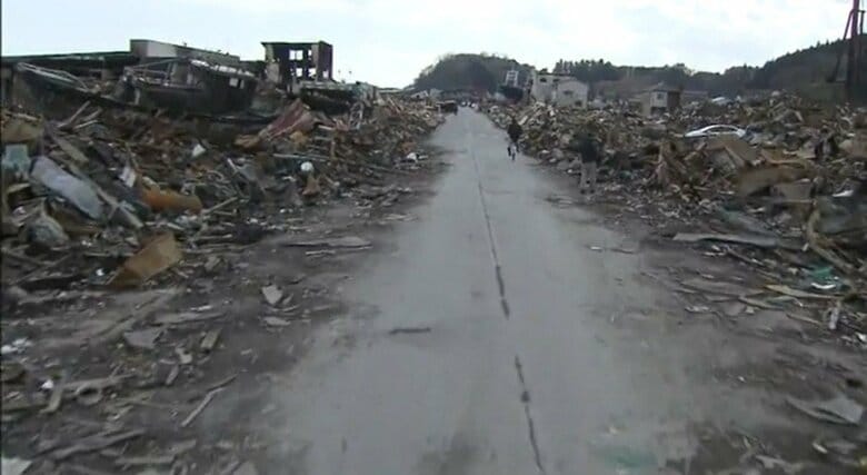 震災発生直後の気仙沼市