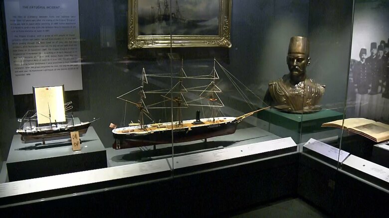 軍艦「エルトゥールル号」の模型