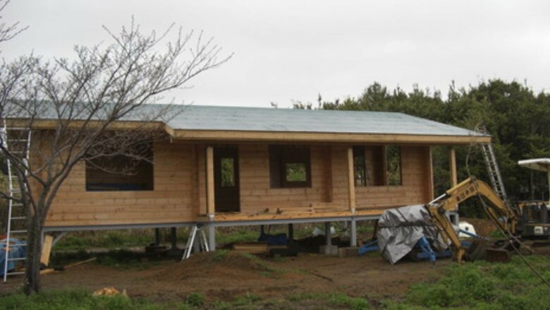 ログハウスも建設した