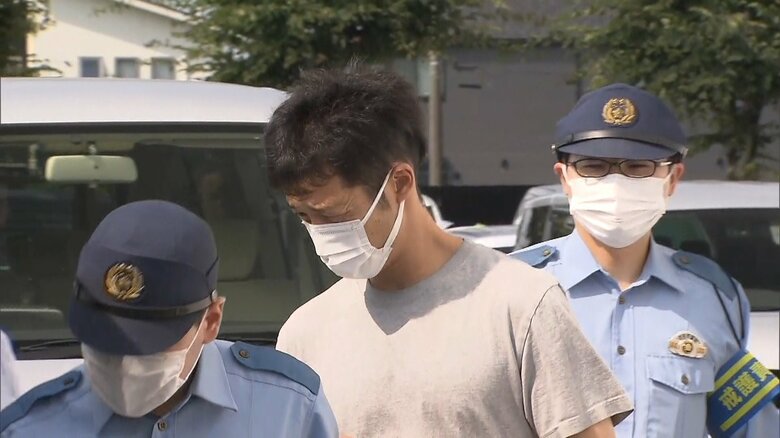 送検される栗原弘樹容疑者（34）