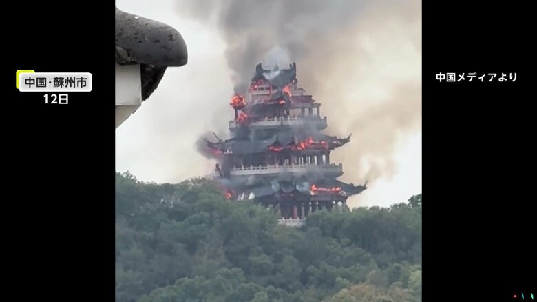 全焼した文昌閣は永慶寺の代表的な建築物