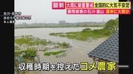 【現場報告】米農家「水が引いてない…等級も落ちるしだいぶ減収に」　“平年の8月ひと月分の雨量を大きく上回る雨”降った石川・羽咋市　収穫前の稲に打撃　駐車場の軽トラックが雨で流され横転する被害も