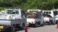 富山・氷見市の災害ごみ仮置き場、3日連続で長蛇の列　「1日2回は」市民が次々と搬入