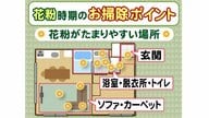 朝や帰宅直後が効果的　花粉シーズンの「お掃除ポイント」…たまりやすい場所は？