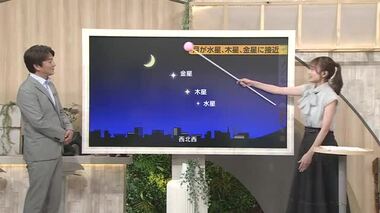 18日夜は数年に一度の天体ショー　月・金星・木星・水星が一直線に【気象予報士 解説（ソ…