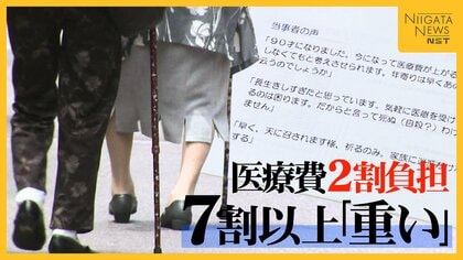 後期高齢者の医療費“2割負担” 7割以上が『重い』と回答 新潟民医連「引き上げ実施は本当に妥当なのか」