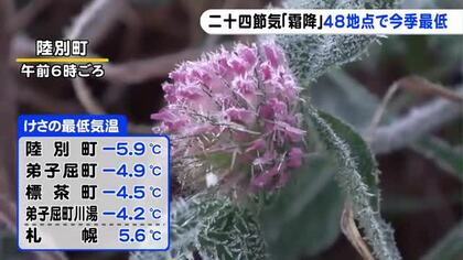 【北海道の天気 23日(金)】陸別町で-5.9℃！道東は今季一番の冷え込み…日中は晴れてぽかぽか陽気　週末は雲増えても大きな崩れなし
