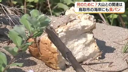 砂浜にカチカチのパン　神話の舞台・鳥取市の「白兎海岸」でも「食パン」大山と同時期に投棄か