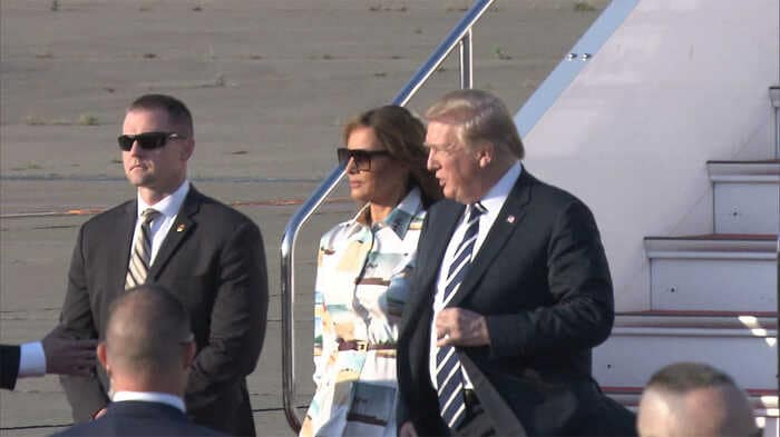 トランプ大統領が来日した際に同行したシークレット・サービス(羽田空港・5月)