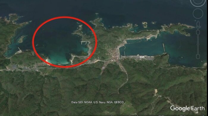 釣れたのは島根・松江市美保関町惣津の海岸