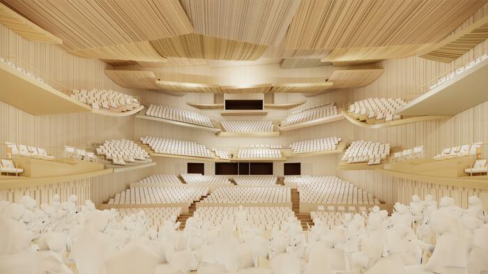 大ホール(正面 舞台より)提供:仙台市