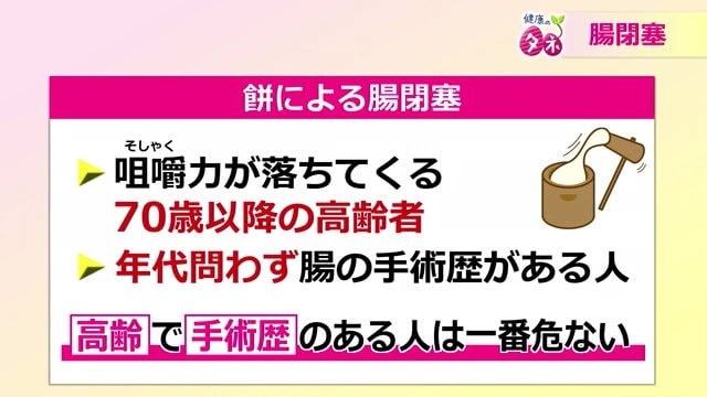 餅による腸閉塞になるリスクがある人