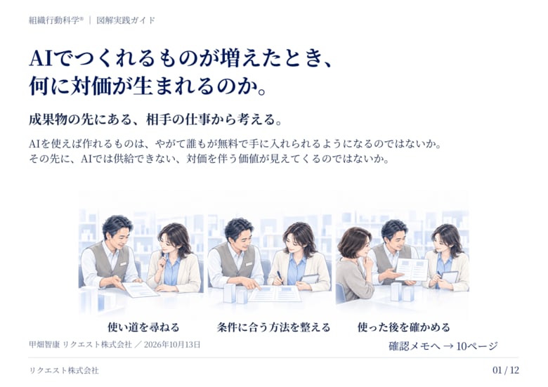 AIでつくれるものが増えたとき、何に対価が生まれるのか。図解実践ガイド12ページを無料公開