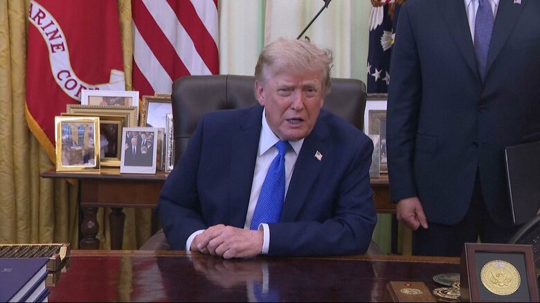 トランプ大統領「勝利」宣言を模索か　ホルムズ海峡の航行全面再開で　核合意せずに戦闘終結の構えも　アメリカ紙｜FNNプライムオンライン