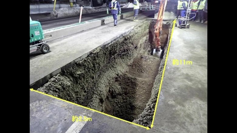 【札幌の道路陥没問題】札幌市が会見 復旧進み規制解除へ―「マメに点検をやってほしい」市民からは不安の声も 専門家＂現場は川だった可能性＂ 地中レーダーによる徹底管理の必要性指摘｜FNNプライムオンライン