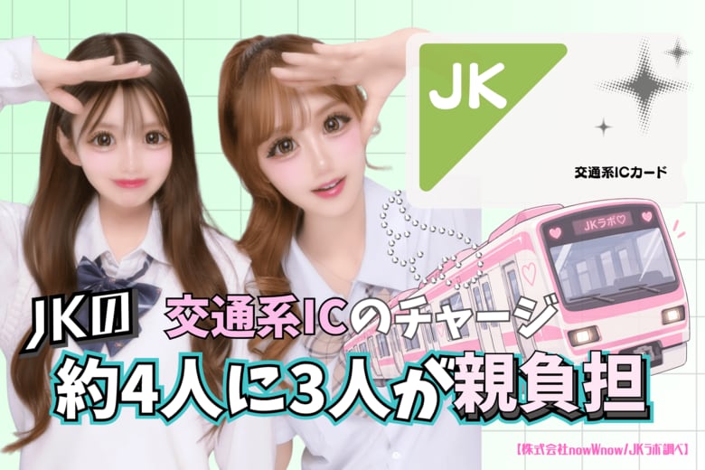 【女子高生667人に調査】買い物は自分で払うのに、電車代は親頼み。交通系ICのチャージは約4人に3人が親負担