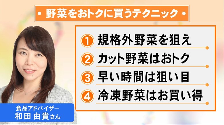 猛暑等で値上がり…食品アドバイザーに聞いた『野菜をおトクに買える4つのテクニック』カット野菜が意外と割安｜FNNプライムオンライン