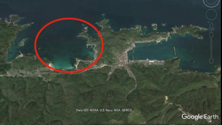 釣れたのは島根・松江市美保関町惣津の海岸