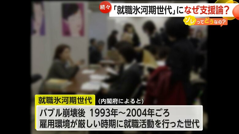 雇用環境が厳しい時期に就職活動を行った「就職氷河期世代」