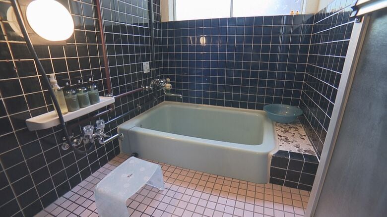 タイル張りのお風呂