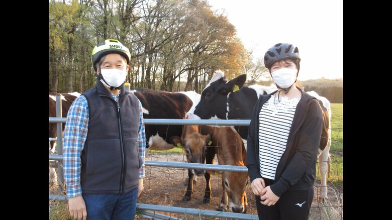 御料牧場に滞在されている際のご一家の写真が公開された（宮内庁提供）