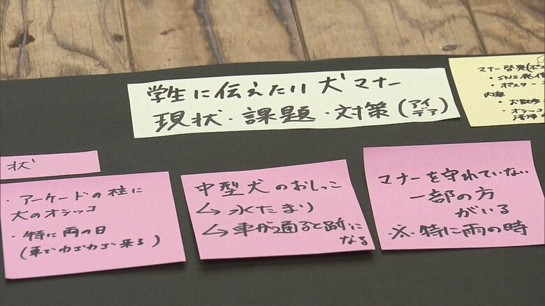 商店街の店主たちと話し合い