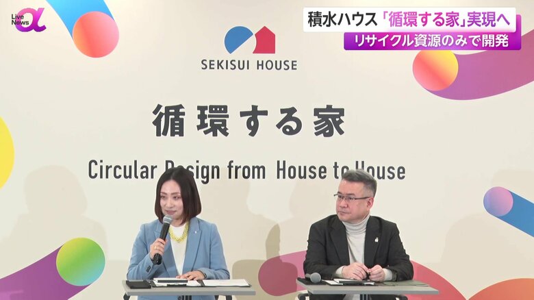 積水ハウスの発表の様子