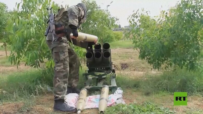 不意を突くようにして多連装ロケット砲を発射する（2021年 RTより）