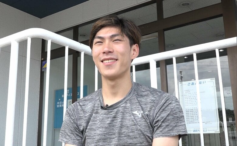 2019年、夏合宿中の田中