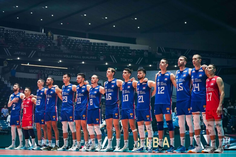 プールBで3勝1敗と日本と並ぶセルビア（写真：©️FIVB）