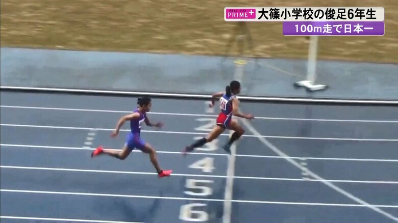 結衣さんのタイムは12秒77 （高松市 2021年3月）