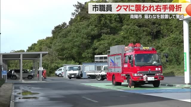 ガラス割られた赤湯小近くで市職員クマに襲われ右手開放骨折・全治3カ月　柿の木そばで　山形・南陽市