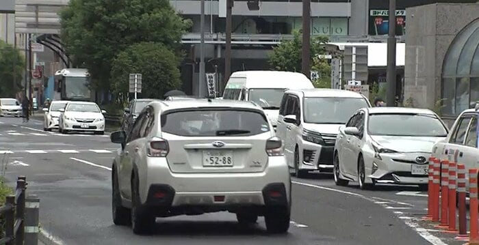 横断歩道による渋滞