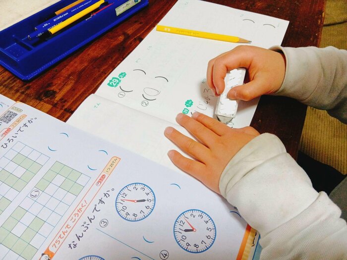 よく消える消しゴムで勉強のストレスを軽減