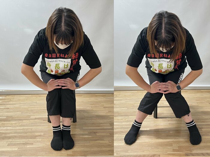 膝Ⅴ字ストレッチ